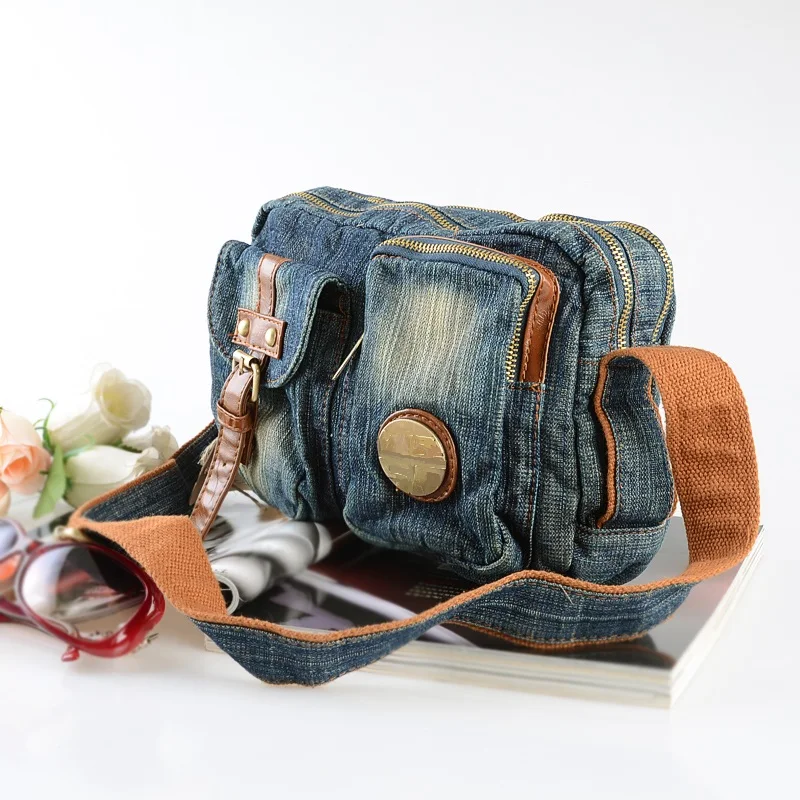 Винтажные модные джинсовые сумки мужские для девочек через плечо женские