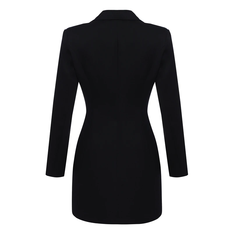 Ocstrade Black V Neck Long Sleeve Mini Fashion Bodycon Dress HB5731-Black | Женская одежда