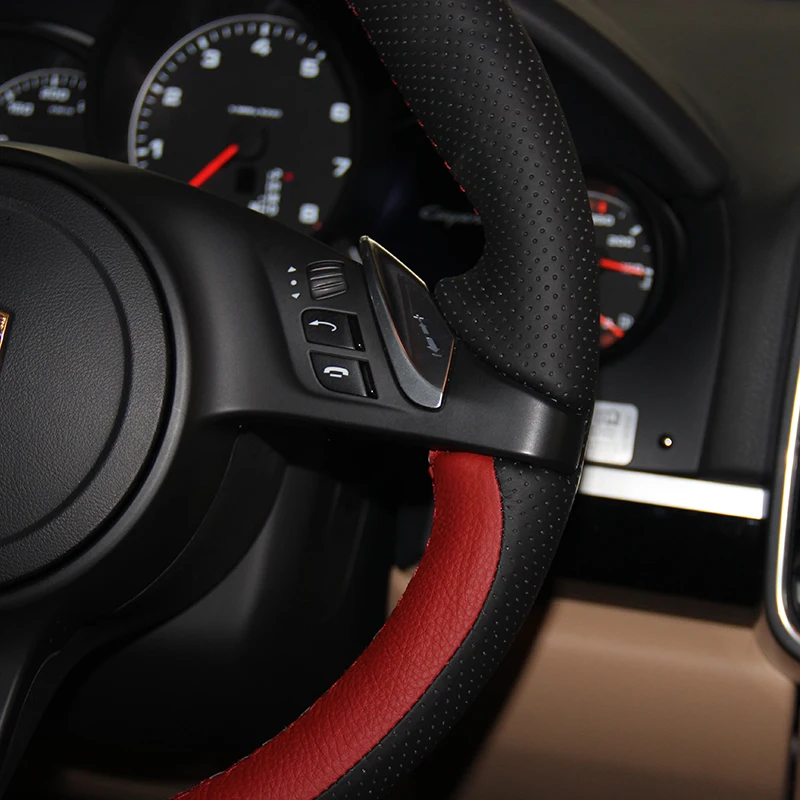 Руль крышка для Porsche Cayenne 2013 микрофибра кожа оплетка на руль Тампа сделать Volante сделать Карро