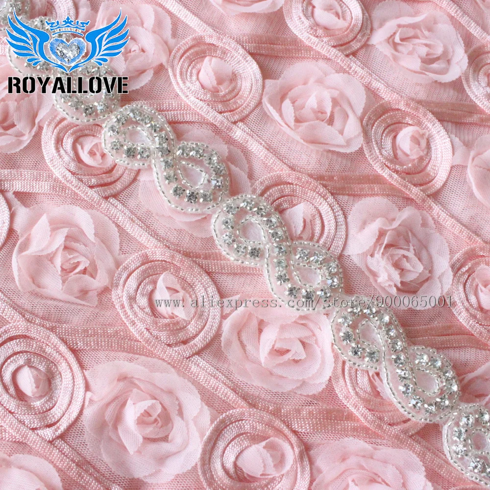 1 Yard Beaded Embroidered Rhinestones Applique Braided Lace Ribbon Trim Sewing Material For Wedding Dress DIY Craft Supply | Дом и сад