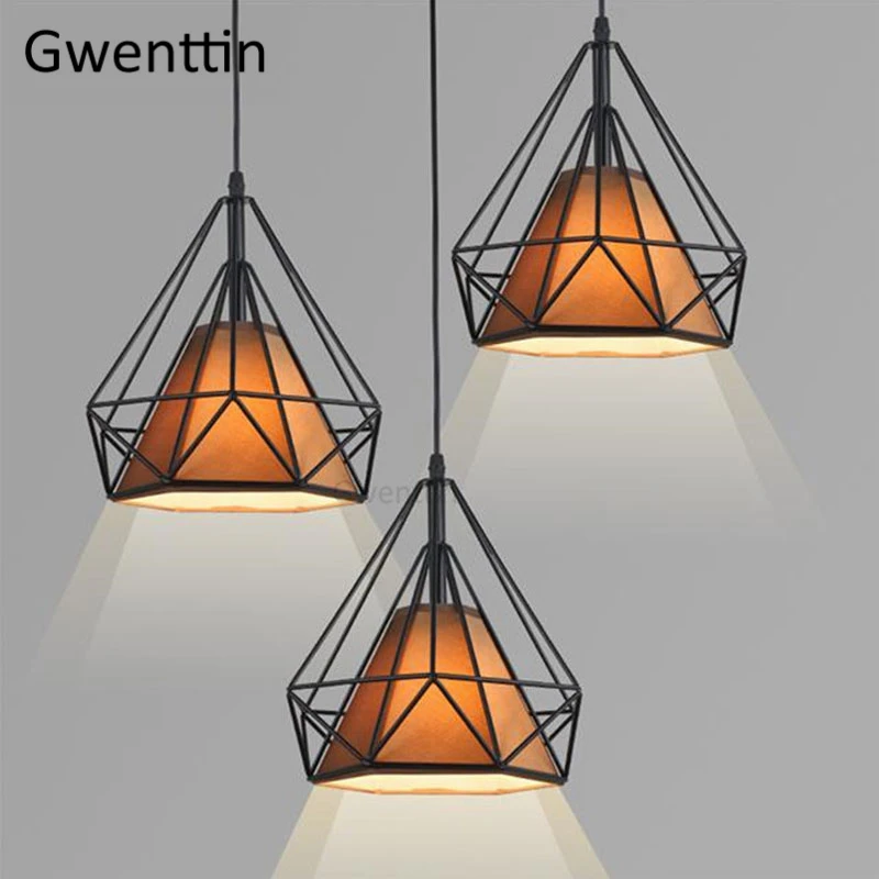 Промышленные алмазные подвесные светильники в винтажном стиле потолочные для
