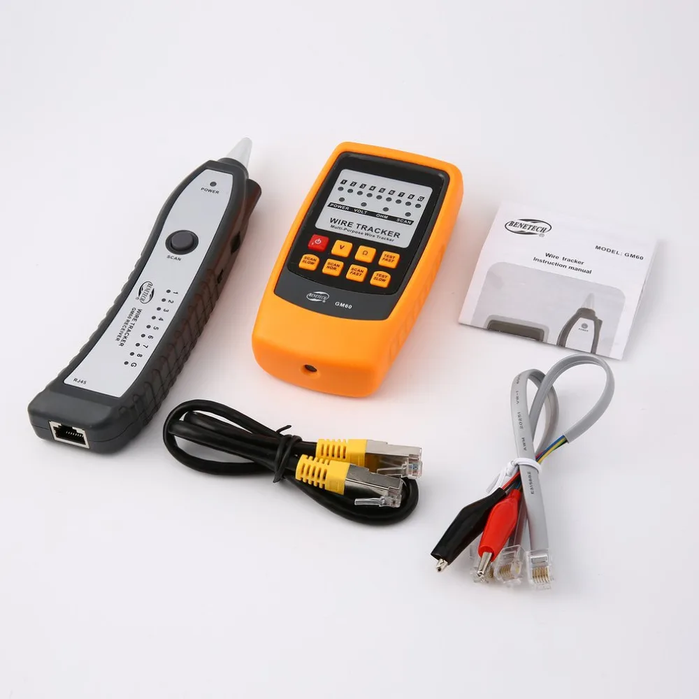 Улучшенный GM60 RJ11 RJ45 Многоцелевой Кабель светодиодный передатчик детектор