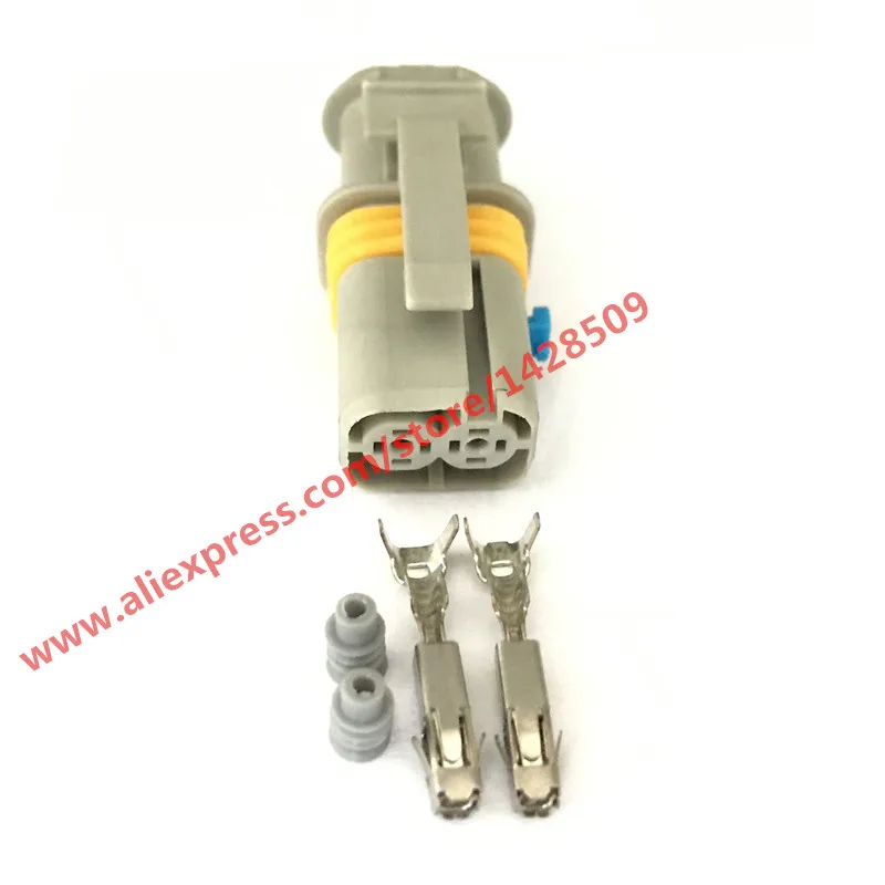 

10 Sets 2 Pin/Way Grey 18286000002 Female Automotive Connector Auto Plug Light Socket DJ7028B-1.5-21