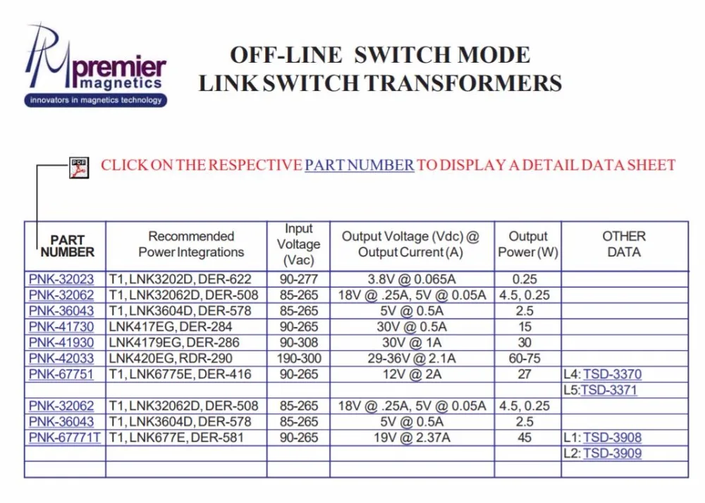 EE8.3 PNK-32023 90-277VAC вход для LNK3202D EE-0802 Магнитный ферритовый сердечник трансформатор |