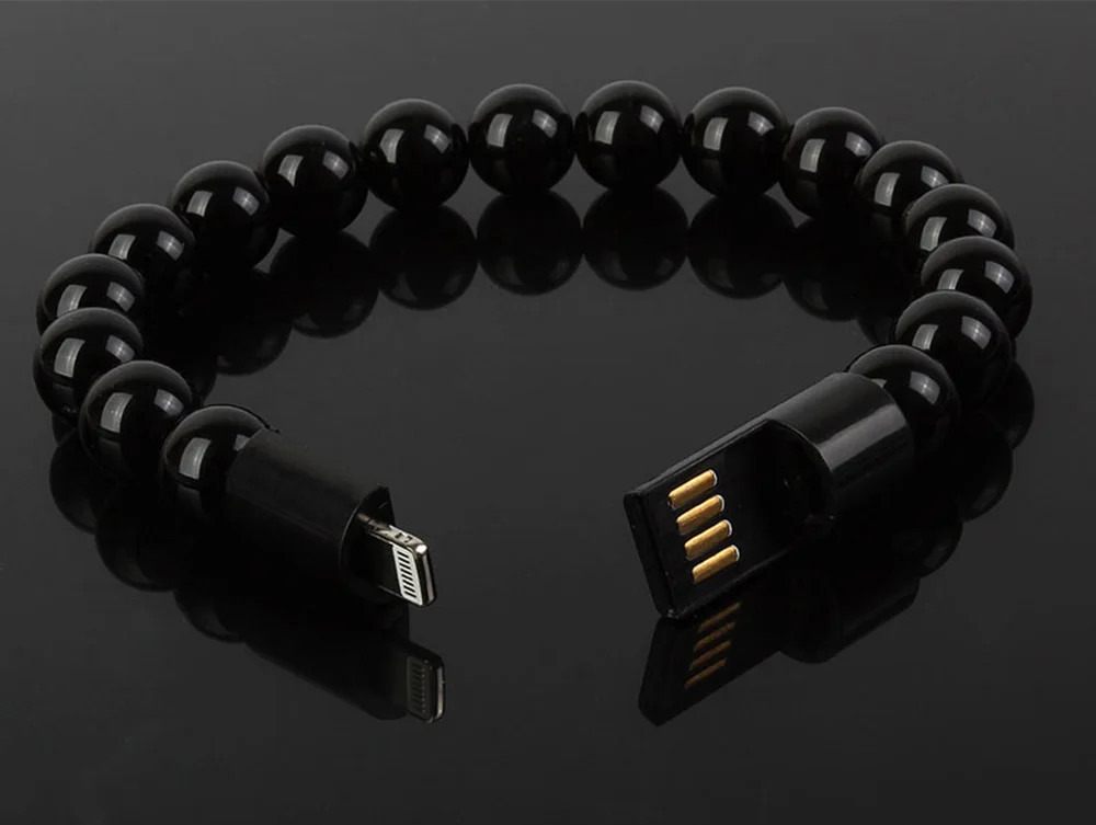 Зарядное устройство для браслета с usb зарядкой, Смарт Браслет с бусинами, быстрый кабель для передачи данных для IPhone C, Micro USB, автомобильное зарядное устройство для телефона Android