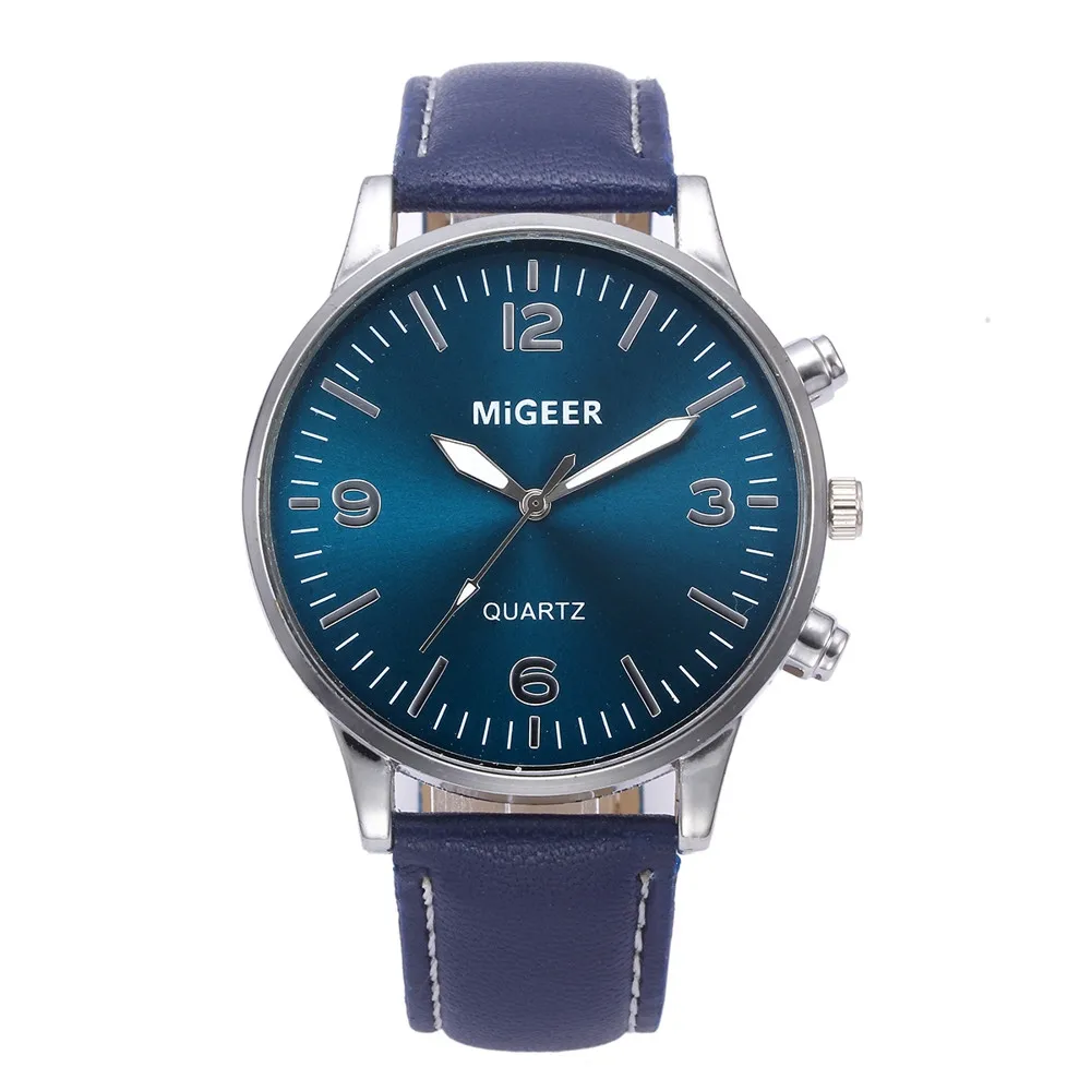 

Ultra Thin Watches For Men Men Business Watch Leather Strap Sports Fashion Watch Simulated Quartz Watch erkek kol saati #03