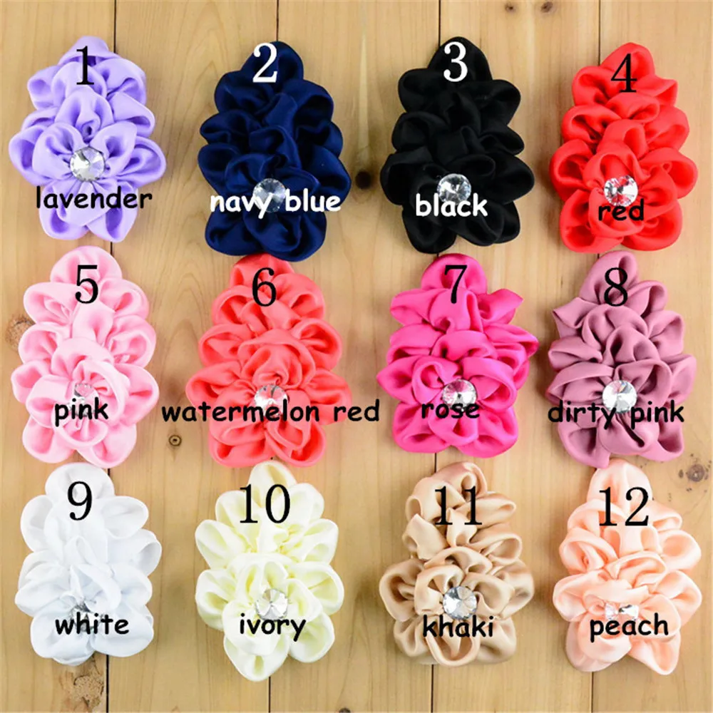 

20pcs/lot Girls large Chiffon Flowers Kids Charlotte Tulle Puff Flowers For Hair DIY Accessories Free Shipping