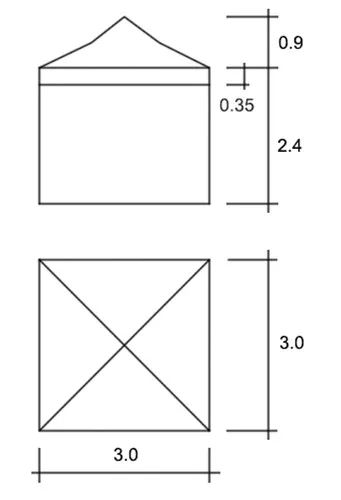 Элегантный и прекрасный 3x3 м алюминиевый каркас Свадебный Тент Открытый навес с волнистой крышей и ног украшения в различных цветах