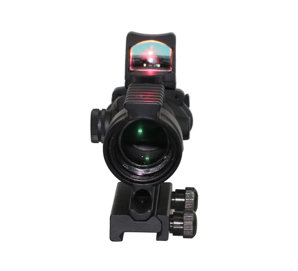 SPINA оптика тактический прицел Acog 4x32 Красная Зеленая Подсветка красная точка с