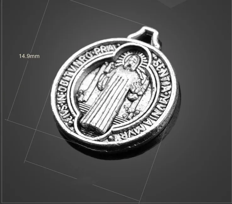Орден Святого Бенедикта крестообразный бисер 100 шт. 14 9x14 3 мм античные серебряные