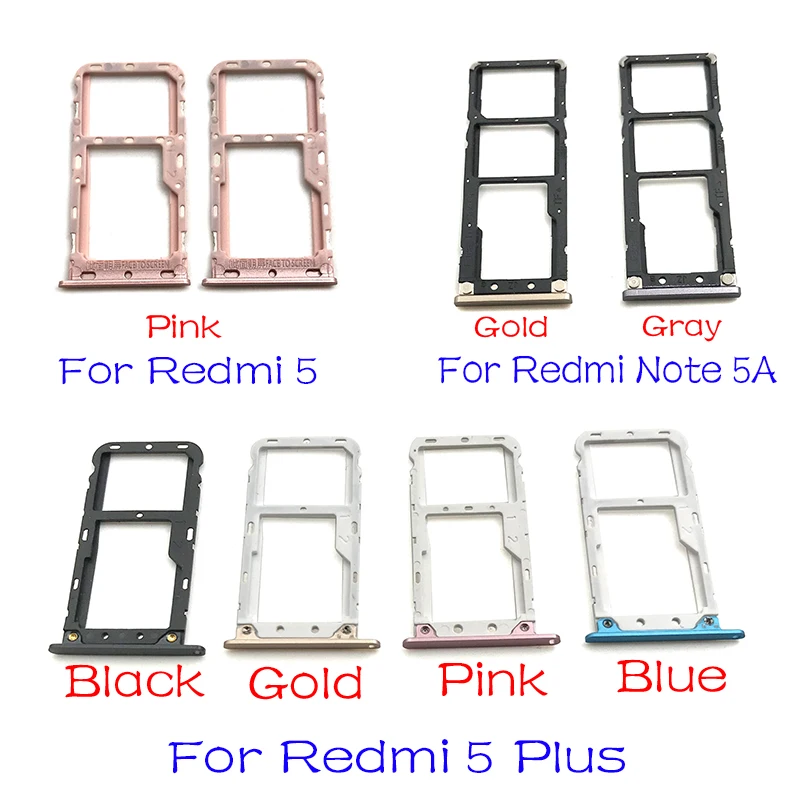 Micro Nano SIM держатель для карт лоток адаптер держателя слота разъем для Xiaomi Redmi A2 Lite 6 Pro S2 6 Pro 5 Plus