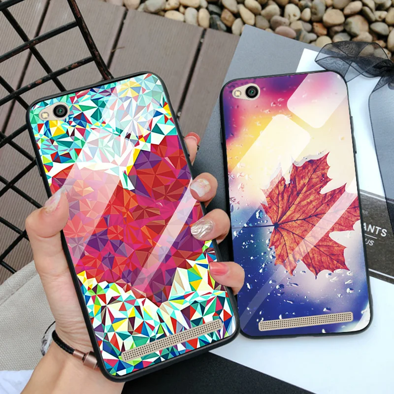 Для Redmi 5A бабочка стеклянный чехол для 6A ТПУ задняя крышка оболочка 7A закаленное