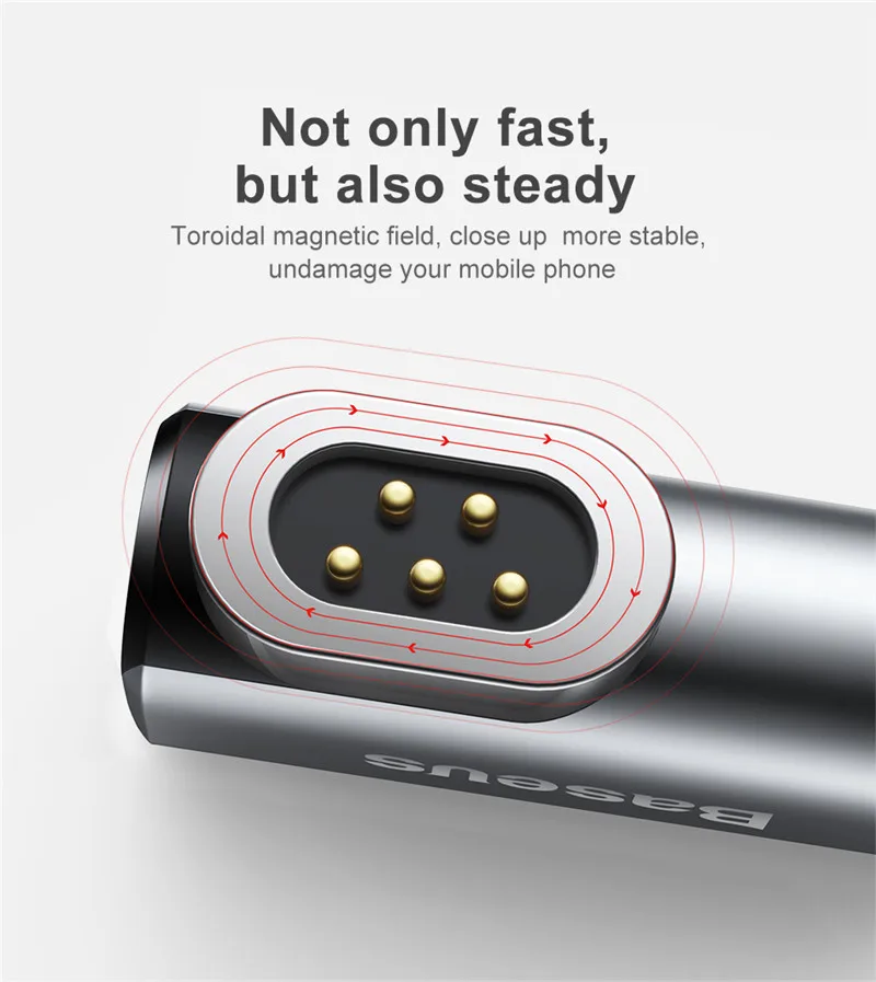 Baseus Магнитная USB-C к зарядный кабель локоть мини адаптер для Apple MacBook Pro Xiaomi Тетрадь
