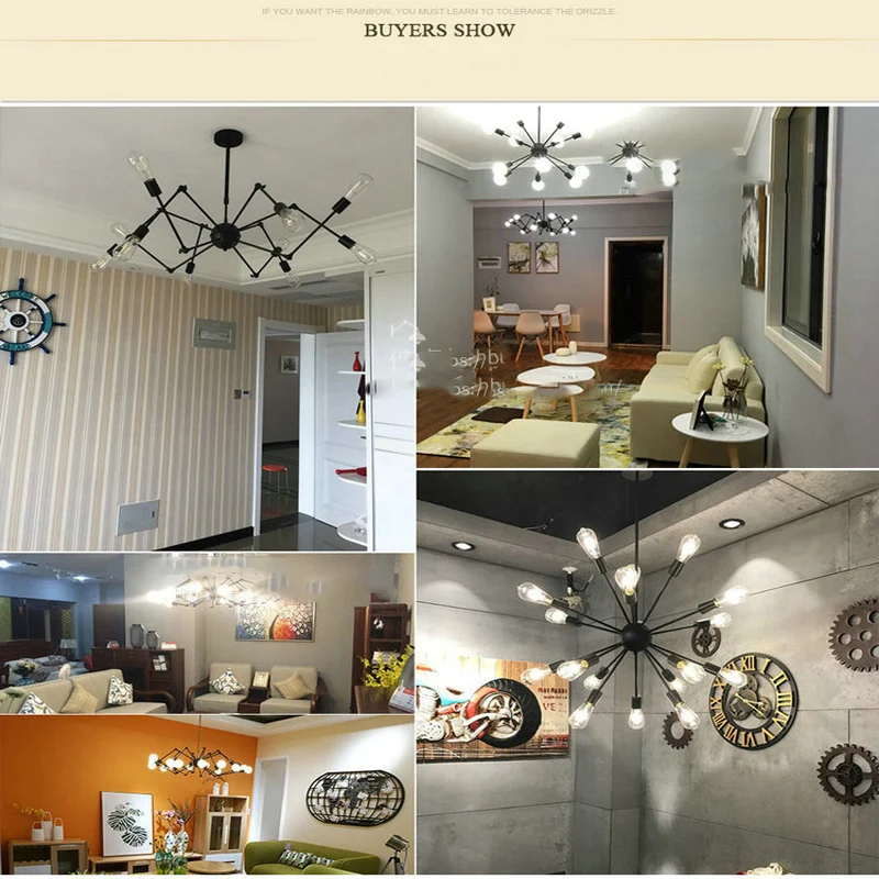 Американская личность простая спальня гостиная столовая люстра Ретро мульти