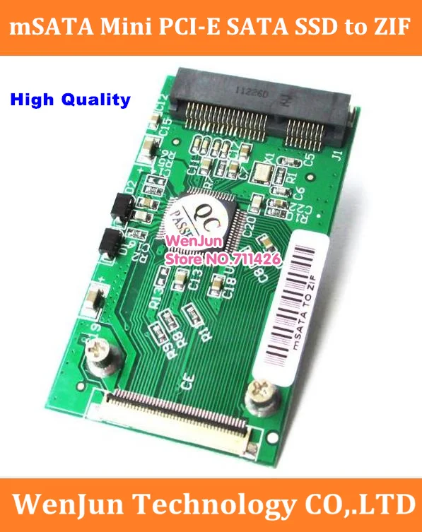 Новый высокоскоростной mSATA Mini PCI-E SATA SSD JM20330 50 мм к ZIF CE 1 8 дюйма 40-контактный адаптер