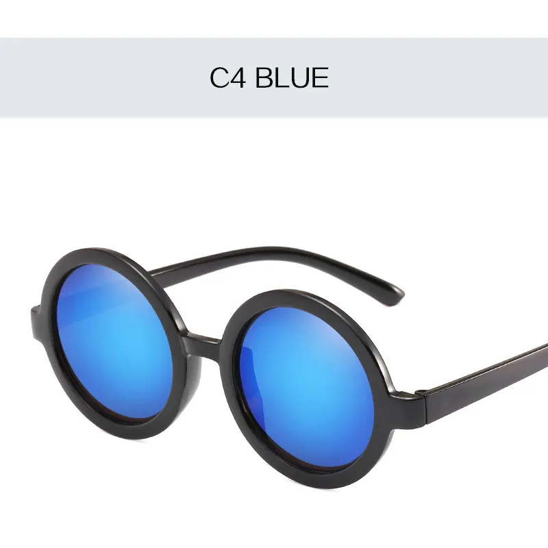 Blue Калейдоскоп очки маленькие круглые очки Для женщин бренд солнцезащитных очков Сверхлегкий Дизайн очки модные солнцезащитные очки в стиле ретро - Цвет линз: Blue