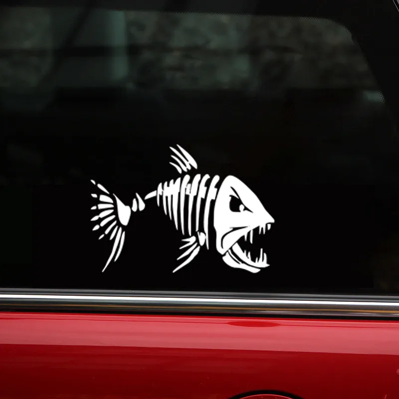 Забавная наклейка Mad Fish украшение для стекла автомобиля виниловые наклейки