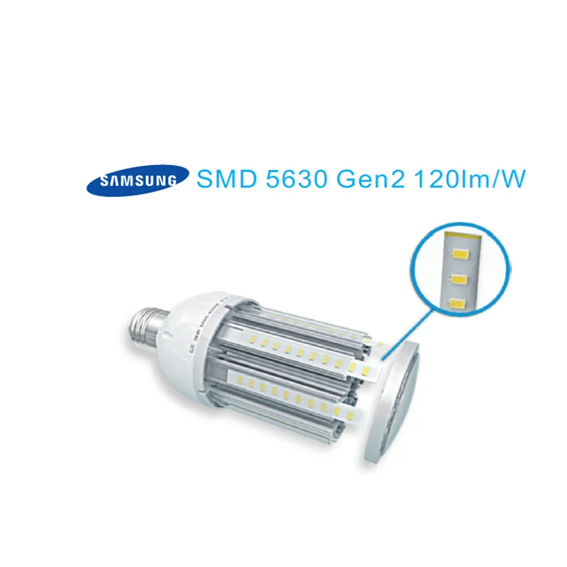 27W E40 E27 LED кукурузный уличный свет 360 градусов samsung SMD 5630 светодиоды защищенные