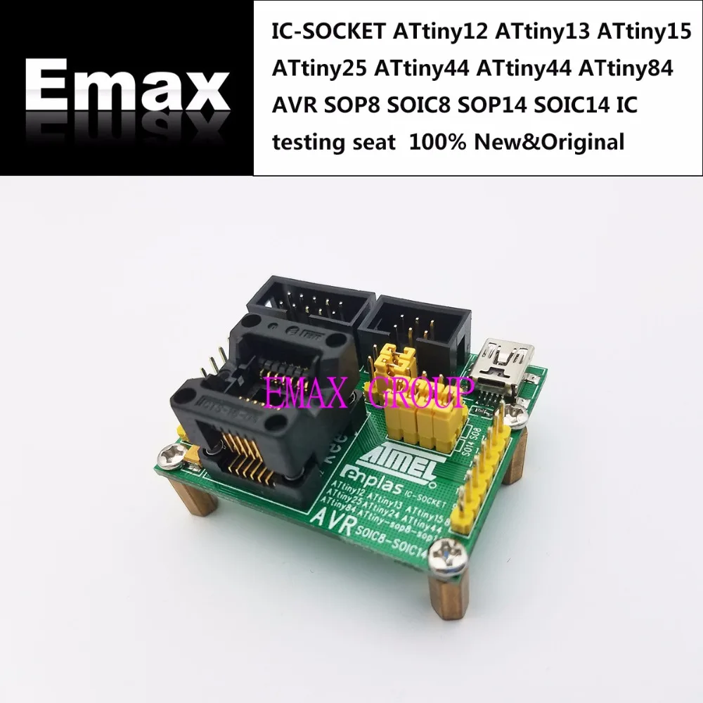 IC SOCKET ATtiny12 ATtiny13 ATtiny15 ATtiny25 ATtiny44 ATtiny84 AVR SOP8 SOIC8 SOP14 SOIC14 тестирования сиденья