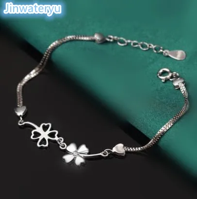 

Flower bracelet Jewelry bracelets Sterling Silver Bracelets bangles good quality wristband New Model 19.2cm length