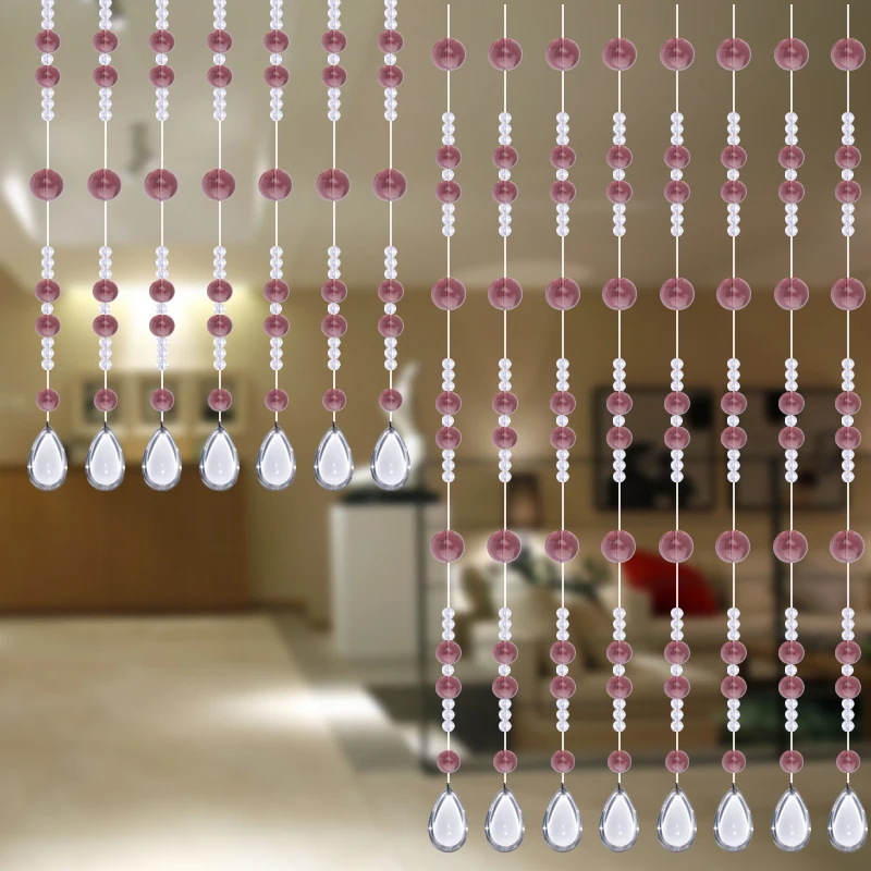 100% Хрустальные Бусины веревочные занавески для гостиной окна спальни двери