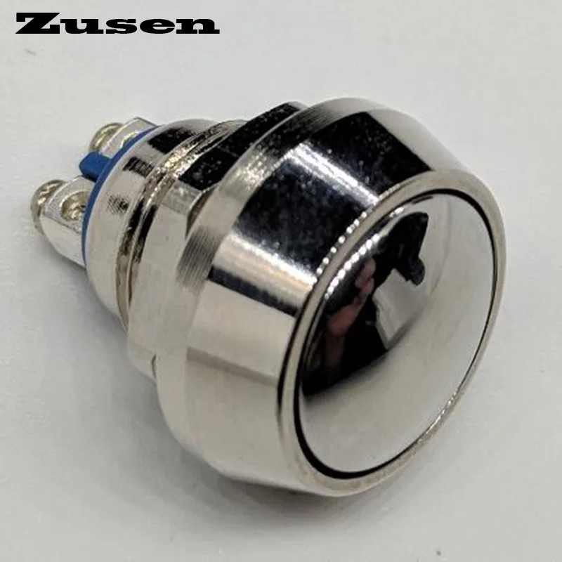 Zusen 12 мм (ZS12B 10/N) 1no Dome head мгновенная Водонепроницаемая Кнопка микро