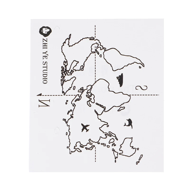 1 шт. новый дизайн водонепроницаемые наклейки для татуировок с картой мира