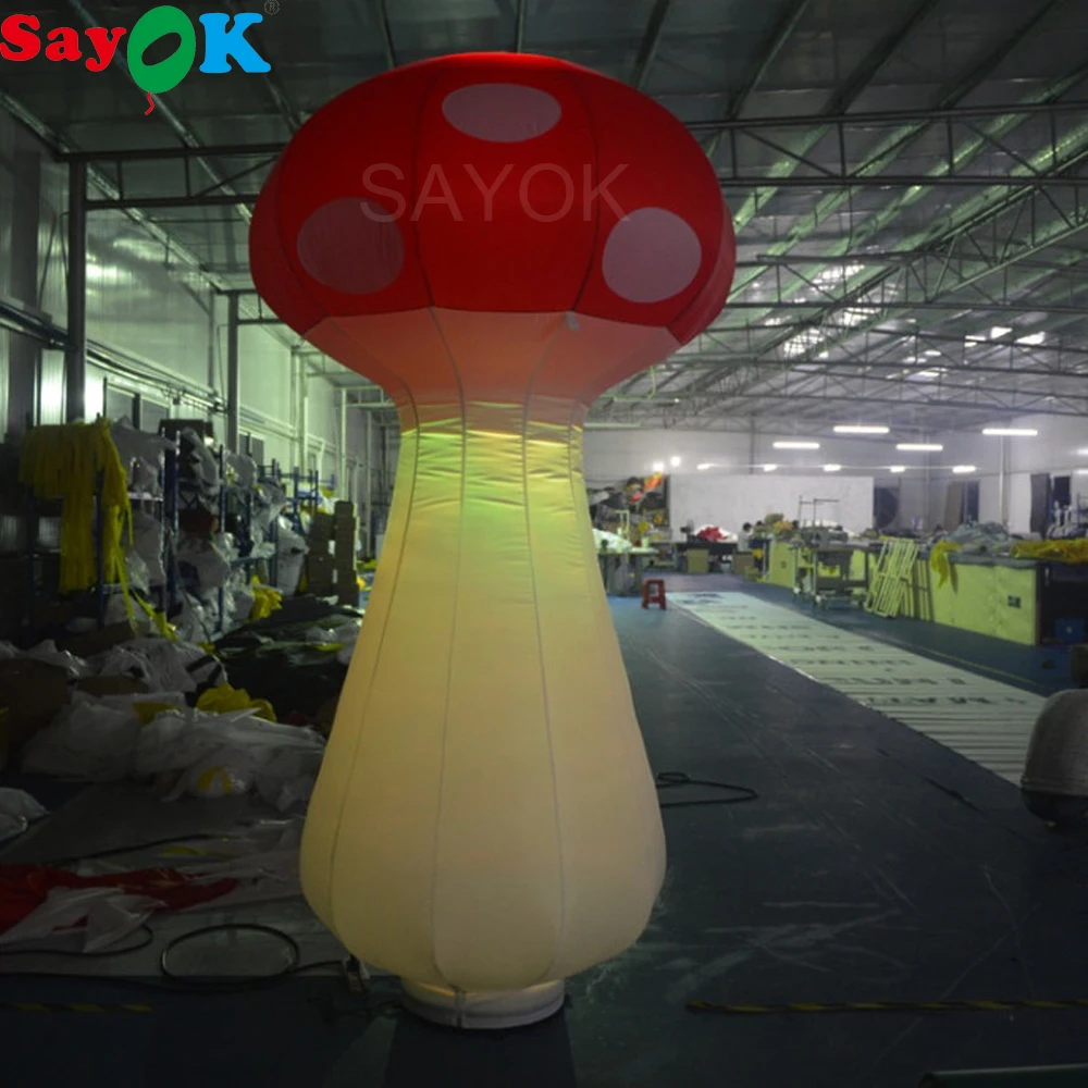 Sayok 2 м/2,5 м высокий надувной светодиодный осветительный прибор, игрушка в виде гриба с 16 сменными цветами, воздуходувка для Вечерние Декорации сцены