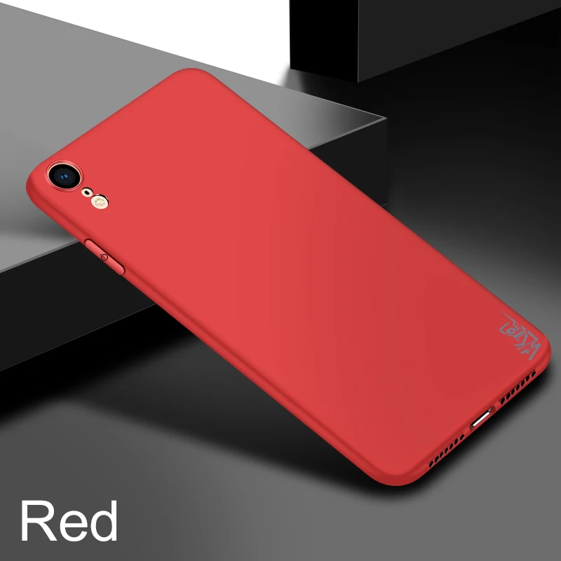 Red VVKing для iphone XR силиконовый чехол ТПУ мягкий простой чехол для Apple XR чехол ультра тонкий однотонный XR яркие цвета Матовые чехлы Coque - Цвет: Red
