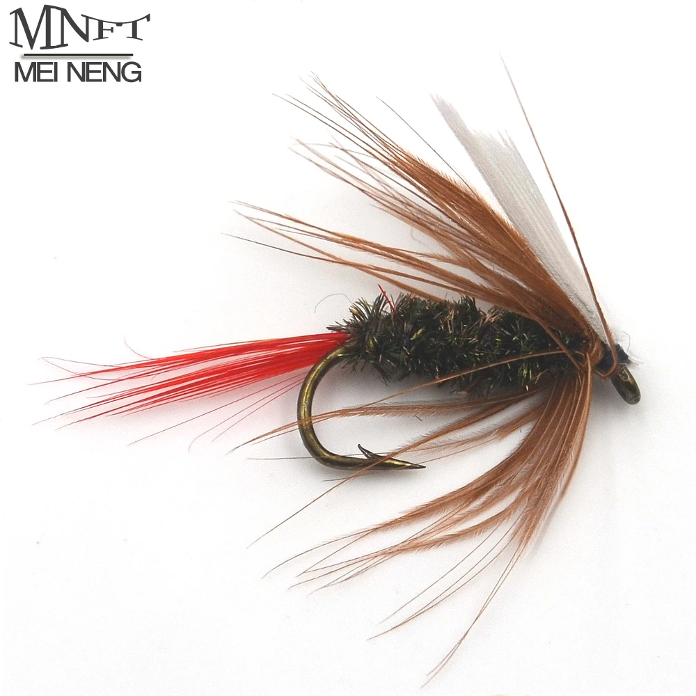 

MNFT 10PCS 10# Red Tail May Fly Nymph Pheasant Herl Winged May Fly Trout Perch Fresh Water Fly Fishing Flies