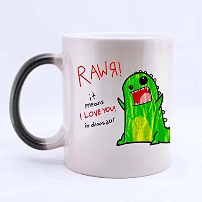 Новый дизайн 11 унций смешные цитаты Rawr означает что я люблю тебя в динозавре