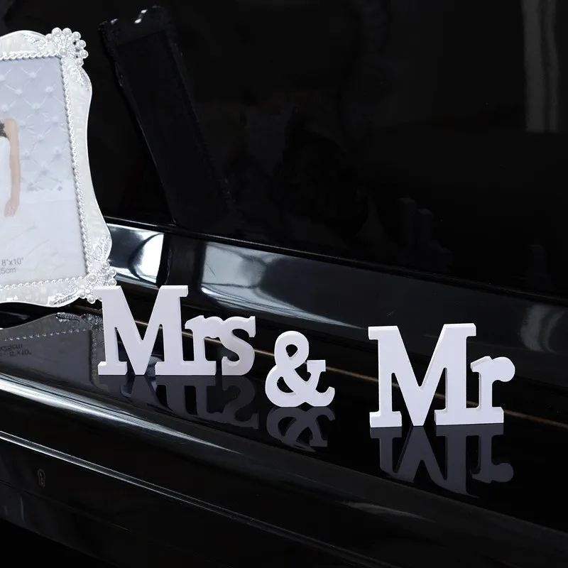NICROLANDEE 3 шт/Набор Свадебные украшения Mr& Mrs Mariage День Рождения украшения День Святого Валентина белые буквы Свадебный знак