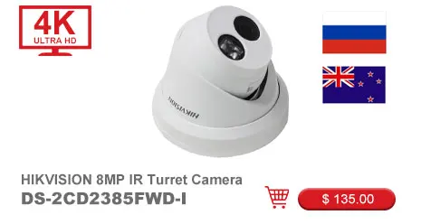 HIKvision 8MP IP Камера 4K на открытом воздухе DS-2CD2T85FWD-I8 8 мегапиксельная сетевой безопасности Пуля IP Камера s PoE Встроенный слот для SD карты