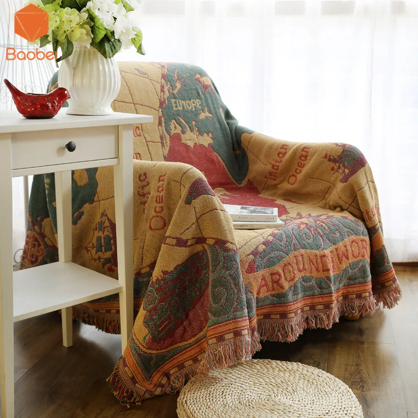 

100% Cotton Thickening Tableclosofa decorative slipcover Throws on Sofa/Bed/Plane Plaids Rectangular stitching Blanket SF23