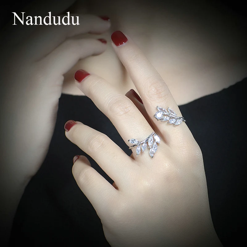 Nandudu Шикарное Кольцо на палец модное женское ювелирное изделие подарок AAA