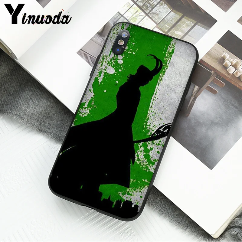 Yinuoda Marvel Hero Loki ТПУ черный чехол для телефона чехол для Apple iPhone 8 7 6 6S Plus X XS MAX 5 5S SE XR Чехол для мобильного телефона s