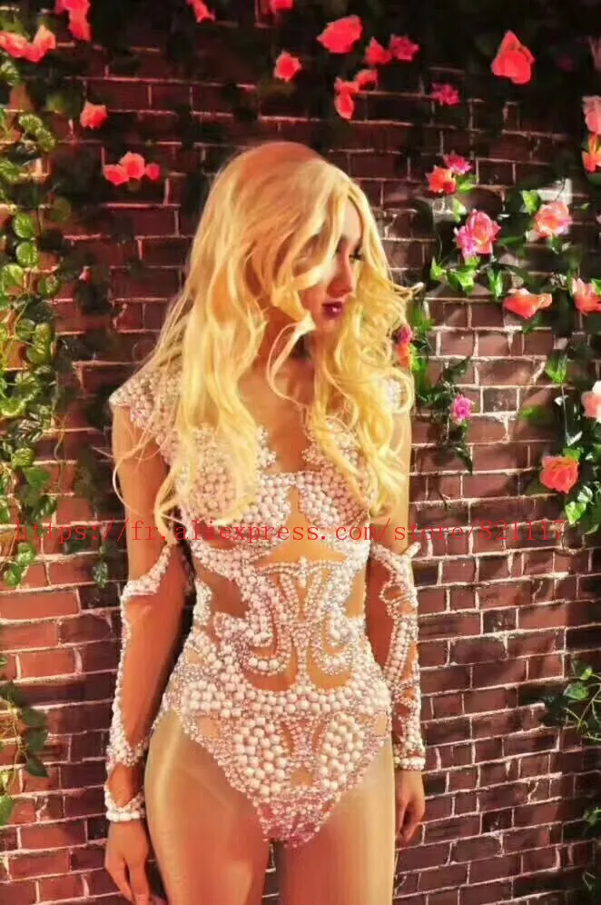 Высококачественные телесные боди с длинным рукавом и бисером высокоэластичные