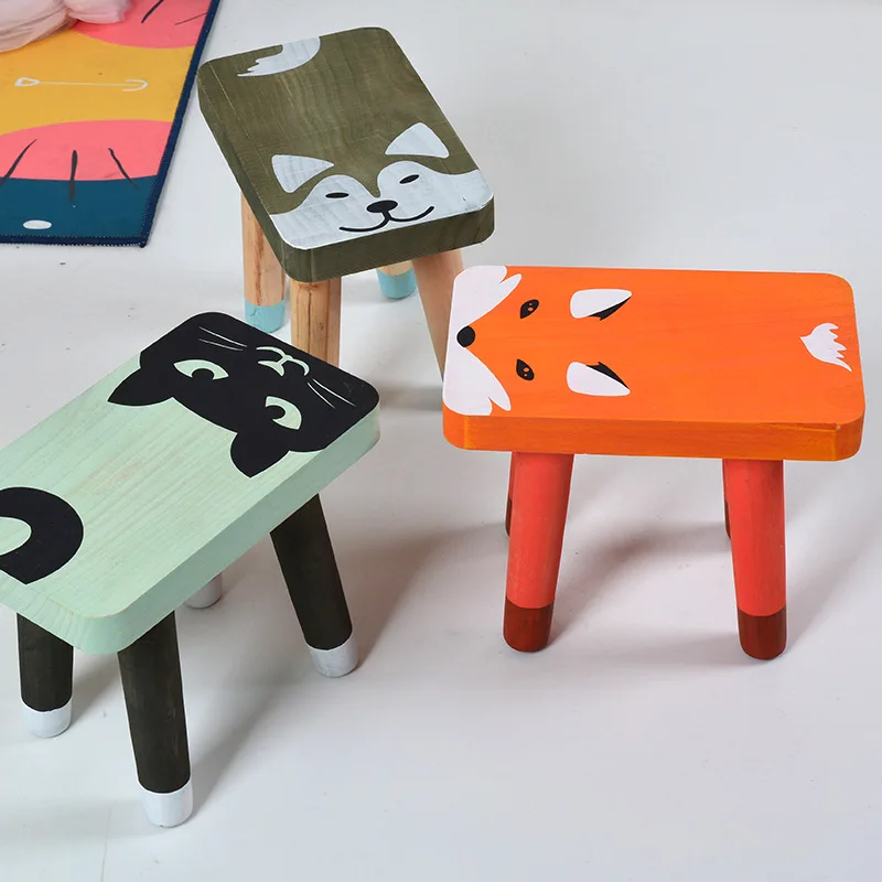 INS скандинавский креативный деревянный детский табурет домашняя детская мебель
