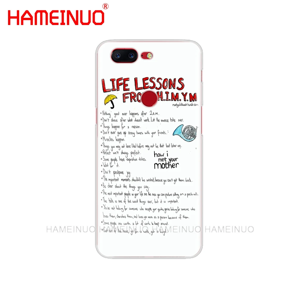 HAMEINUO Как я встретил вашу маму himym цитаты крышка чехол для телефона Oneplus one plus 6 5 т 3 2
