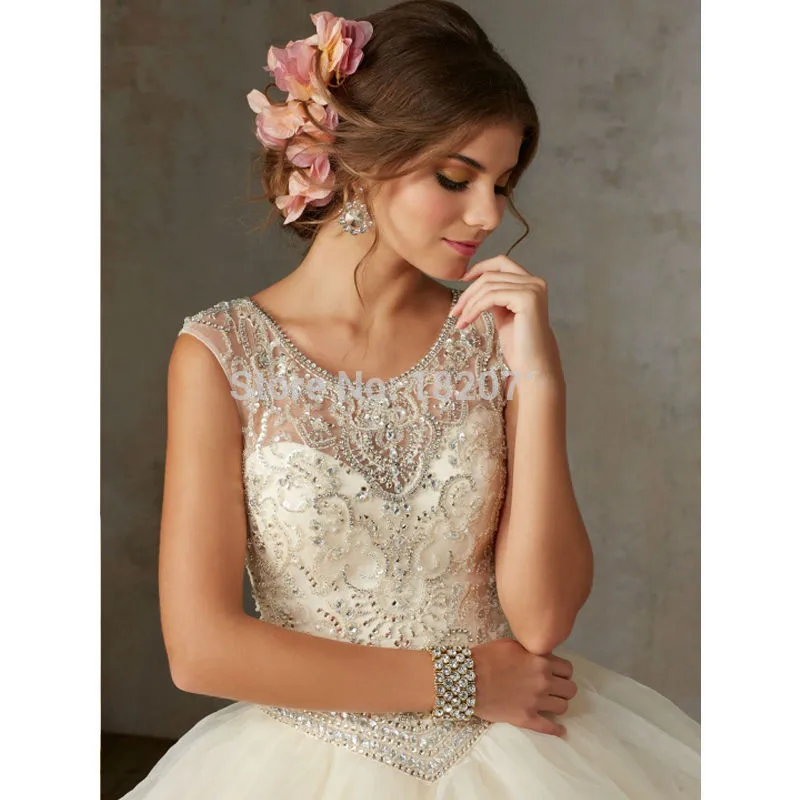 Розовый пышные Дешевые Quinceanera платья для женщин бальные платье с цельнокроеным рукавом органза оборками бисером кристаллы сладкий 16