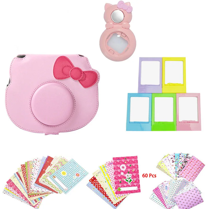 Fujifilm Instax hello kitty Аксессуары чехол для камеры Сумка 60 шт. наклейки линзы для селфи цветные фильтры пленки рамки набор