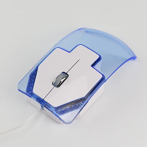 Красивая прозрачная светящаяся светодиодная оптическая мышь 1,2 м USB, светильник, светящийся светильник, мышь для компьютера, ПК, ноутбука, рабочего стола - Цвет: Синий