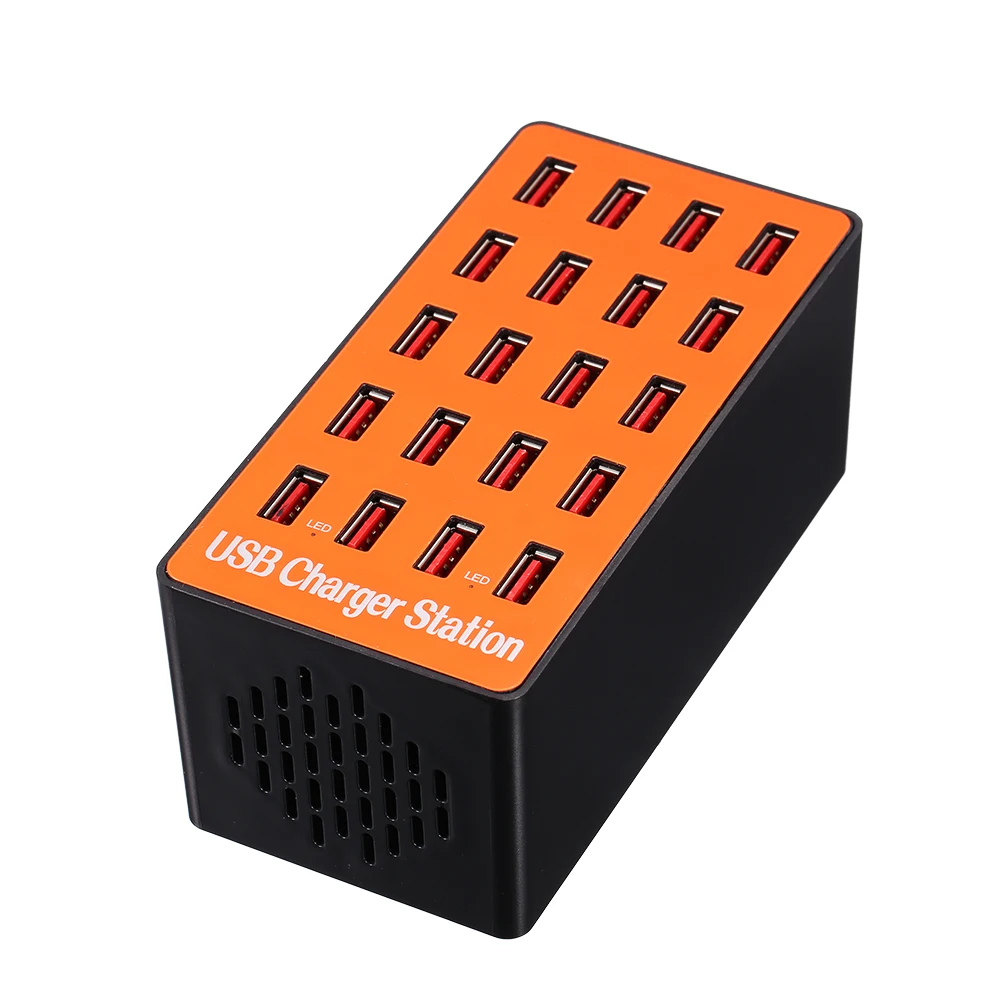 USB-разветвитель 100 Вт 20 портов USB настенное зарядное устройство адаптер