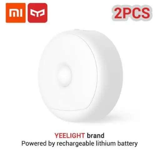 Bund светодиодный светильник Xiaomi Mijia Yee светильник светодиодный ночной Светильник Инфракрасный магнитный с крючками Дистанционный датчик движения тела для Xiaomi умный дом - Цвет: 2PC