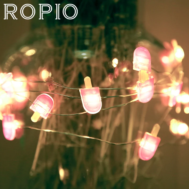ROPIO 3 м мороженое 30 светодиодов осветительные струны Серебряная медная гирлянда с