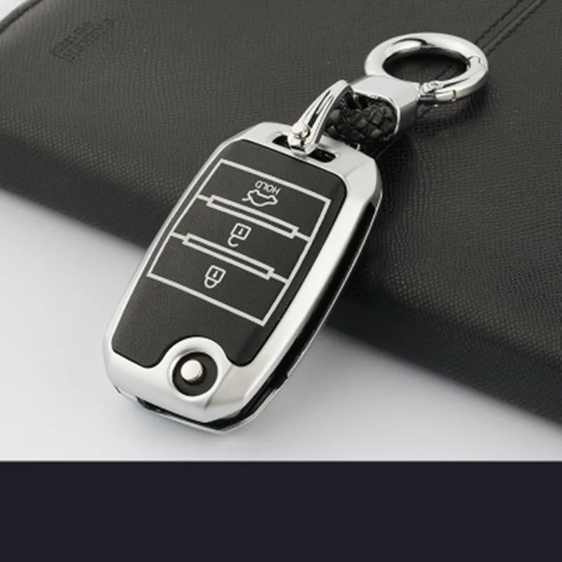 

Чехол для автомобильного ключа с подсветкой из цинкового сплава для Kia Rio K2 Optima K5 Sportage 2017 2018 Ceed Sorento Cerato K3 K4, аксессуары