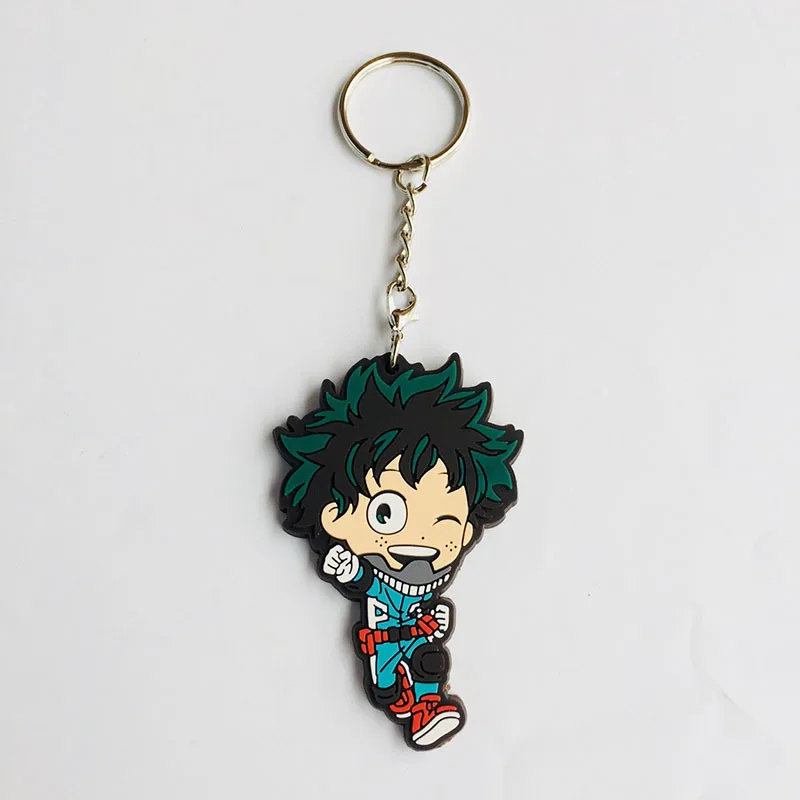 4 Мультфильм мой герой Academy ПВХ брелок мидория Izuku Todoroki Shoto Bakugou кацуки милый смешной кулон брелки для ключей porte clefs - Цвет: 4