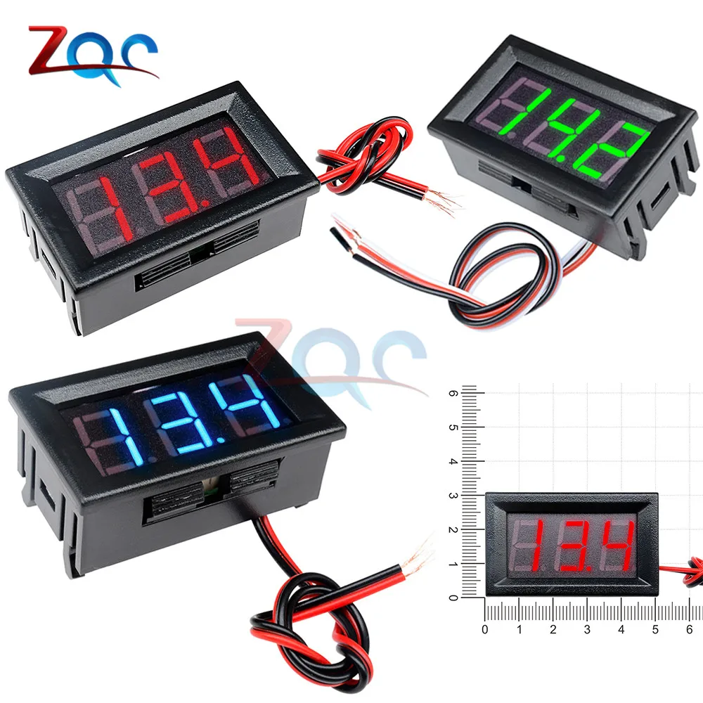

0.56'' Mini Digital Voltmeter DC 4.5 -30V/ AC 70 -500V Volt Voltage Panel Tester Meter 12V 24V 220V for Motorcycle Car Household