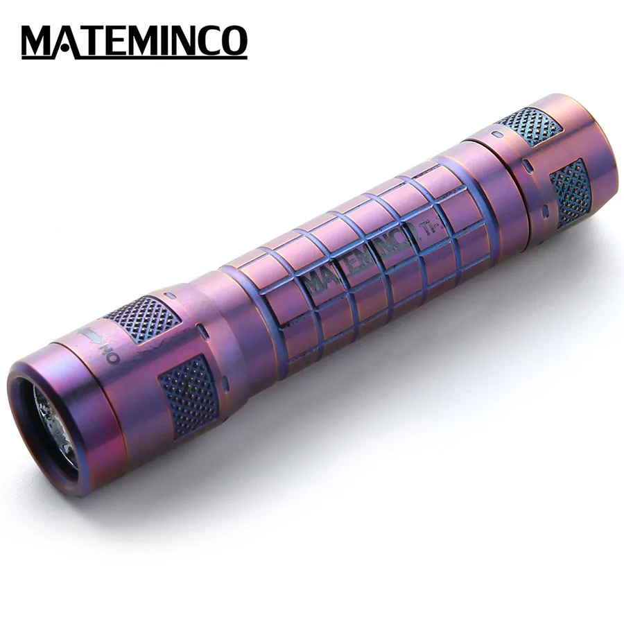 Mateminco Ti1 мини брелок EDC титановый сплав AAA батарея светодиодный фонарик для экстренных ситуаций - Испускаемый цвет: Purple