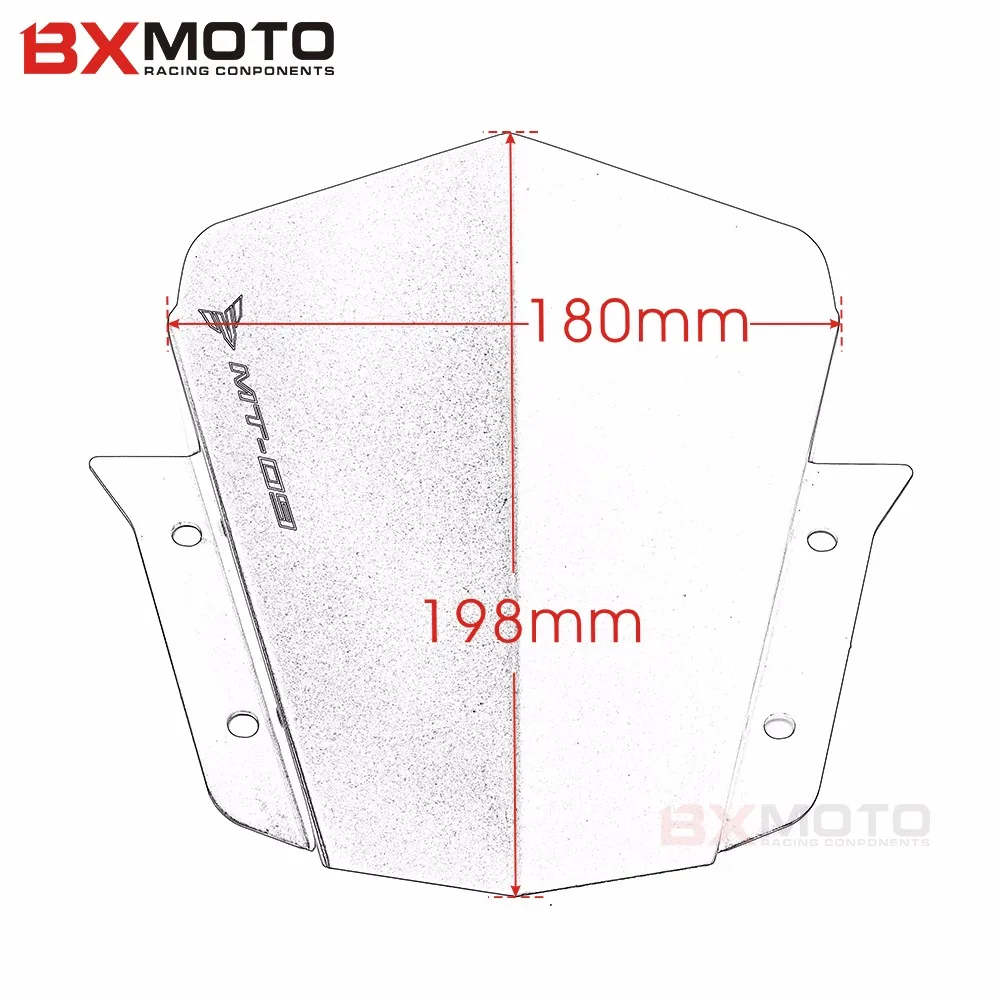 

Motorcycle accessories CNC Aluminum Motorbike Windshield Windscreen For Yamaha MT09 MT-09 2014 2015 fairing Wind Deflectors